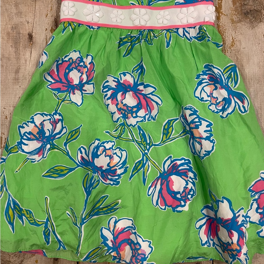 Lilly Pulitzer Langley strapless green floral dress - 0 - Picture 4 of 8